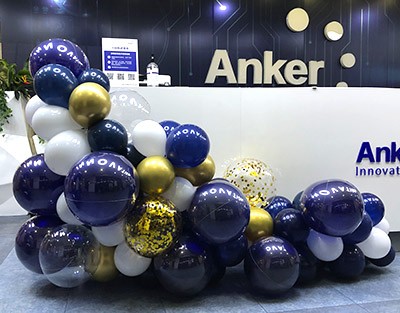 公司周年庆典办公室前台气球布置🎈