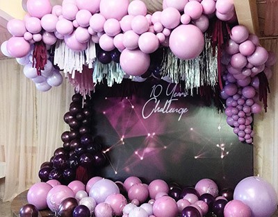 几款紫色的气球适合婚礼求婚布置💑